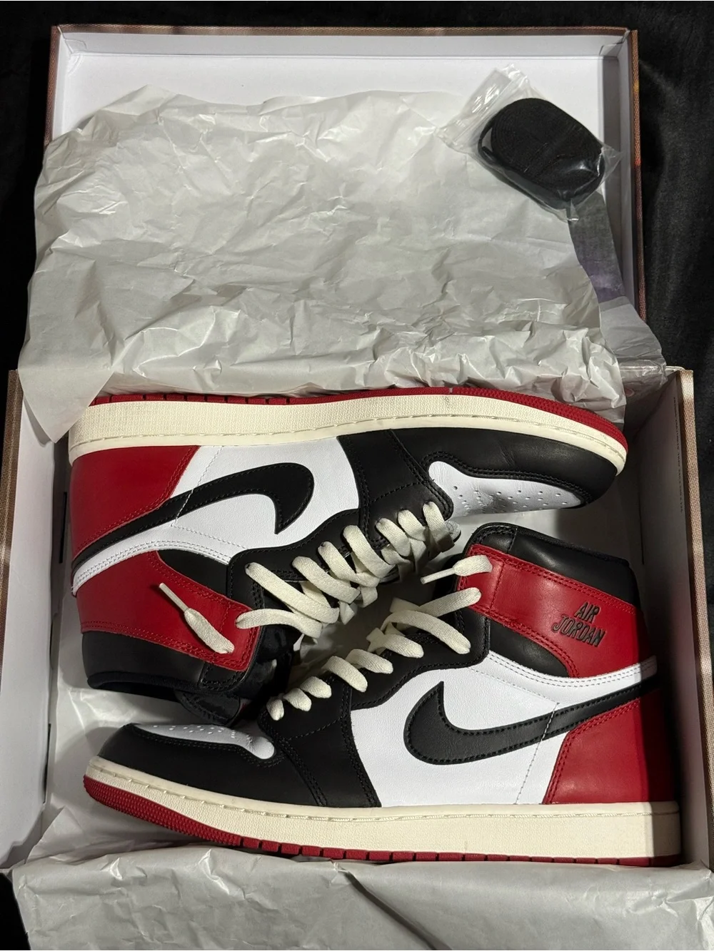 Men's Size 12 - Jordan 1 Retro High OG Black Toe Reimagined